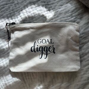 Canvas Pouch with 'Goal Digger' Print